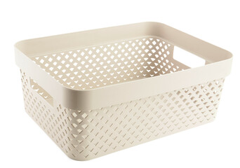 Plastic basket isolated on white background
