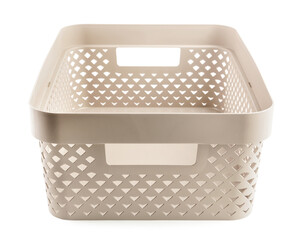 Plastic basket isolated on white background