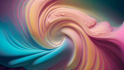 Obraz premium Pastel Swirl Pattern Background, Pastel Colors, Spiral Image, Simple Backgrounds, Abstract Background, Generative AI