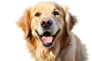 dog smile isolated on white background. Generated by AI.