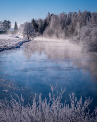 Fototapeta premium Winter river in Finland