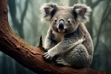 Cute koala on the tree