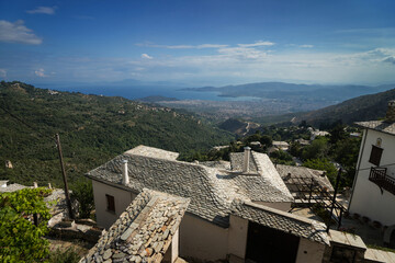 View to Volos from Makrinitsa, Greece