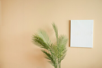 Black frame mockup handing on wall 