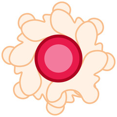 Colorful flower icon. Vector illustration.	