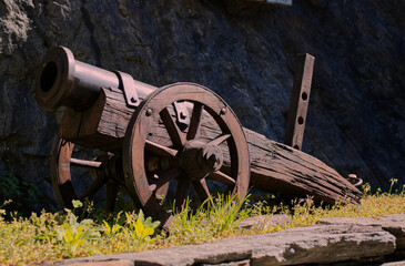 An old cannon in the castle.