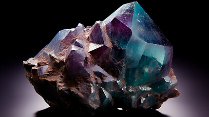 An uncut alexandrite crystal showcasing its natural rough. AI generated.