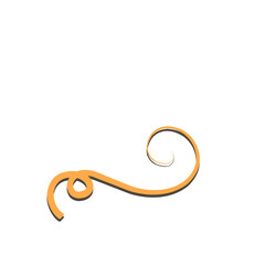 golden swirl with shadow