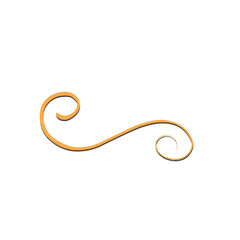 golden swirl with shadow