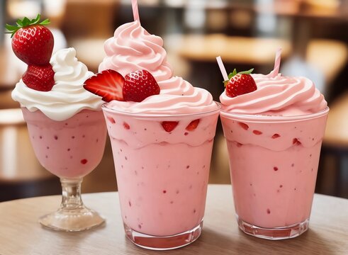Indulge in the Tempting Delights of our Irresistible Strawberry Milkshake!