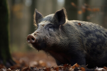 Naklejka na ściany i meble Schweine in der Freilandhaltung.