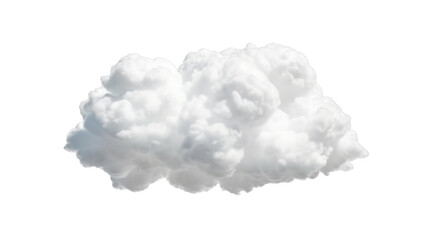 White clouds isolated on transparent background. Generative AI	
