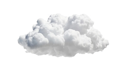 White clouds isolated on transparent background. Generative AI	
