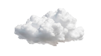 White clouds isolated on transparent background. Generative AI	
