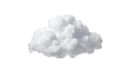 White clouds isolated on transparent background. Generative AI	
