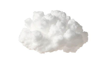 Fototapeta na wymiar White clouds isolated on transparent background. Generative AI 