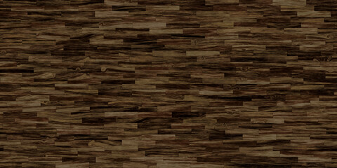 Dirty dark brown wooden surface, laminate in horizontal boards. Grunge wood laminate texture with pine texture. Retro goth plank floor with tree branches and stripes	