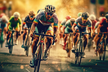 Fototapeta na wymiar Cycling competitions