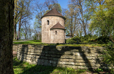 Fototapeta na wymiar Rotunda on the Castle Hill in Cieszyn