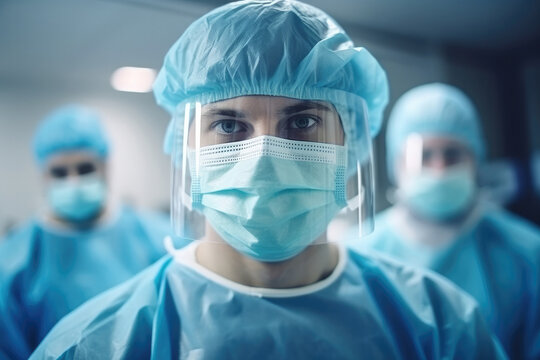Portrait of a surgeon doctor in hospital