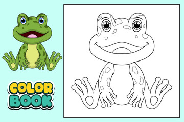 coloring book for kids frog