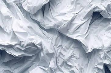 white crumpled paper background  Generative AI