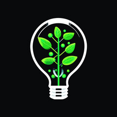  light-bulb from green leaves