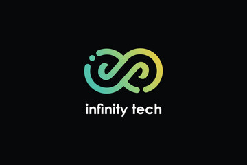 Infinity tech logo with abstract concept modern design