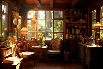 Fototapeta na wymiar Cottage interior