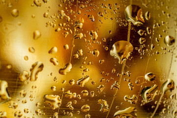 Water drops on glass