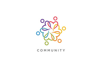 Fototapeta na wymiar Community logo design with modern creative style