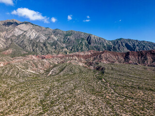 Colorful mountain landscape in San Juan Province in Argentina along the famous Ruta40 - Traveling South America