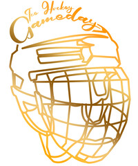 Ice Hockey Gameday Sports Player Helmet Hockey