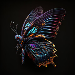 Fototapeta na wymiar Beautiful Vibrant Butterfly