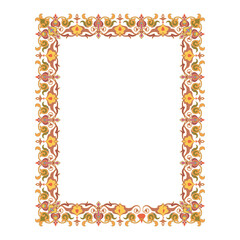 frame decoration with floral ornament, classic ornament, traditional ornament