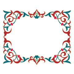 Fototapeta na wymiar frame decoration with floral ornament, classic ornament, traditional ornament