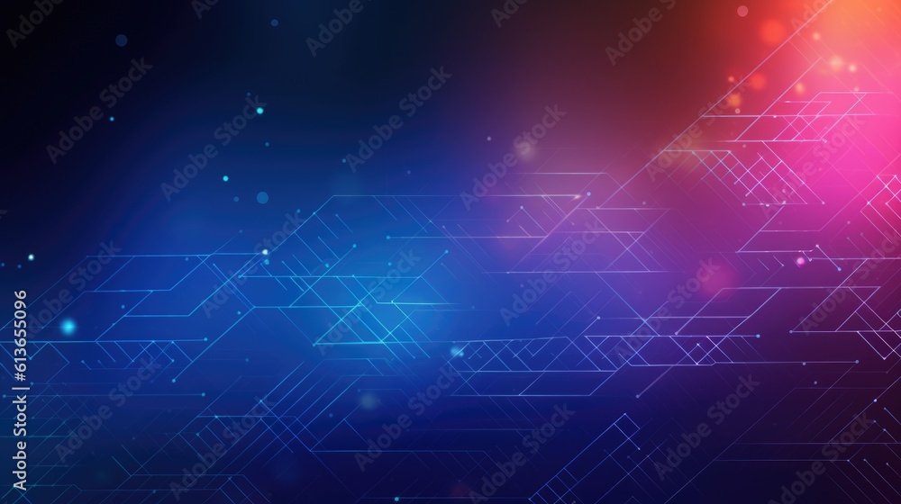 Poster gradient neon line technology background abstract. generative ai aig21.