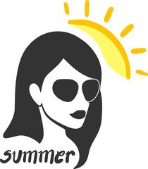 Elegant woman with sunglasses