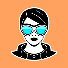 Woman with modern glasses