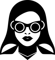 Cyber futuristic woman draw