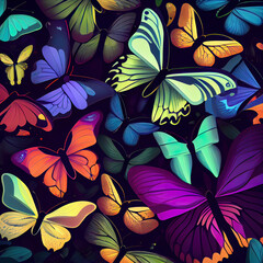 Obraz na płótnie Canvas Beautiful Butterfly Pattern