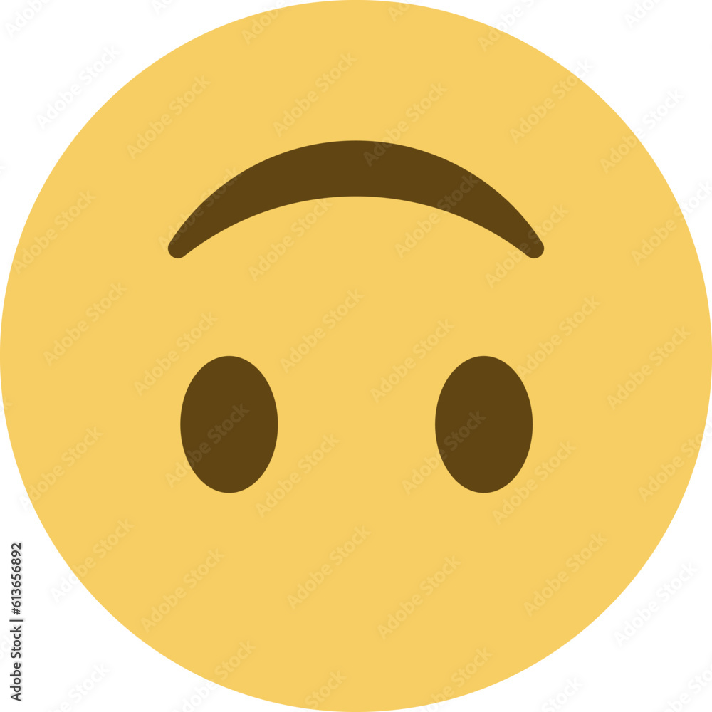 Poster upside-down face vector emoji. a classic smiley, turned upside down. implemented as a flipped versio