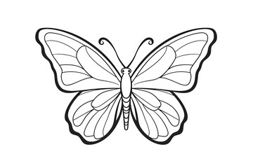 Butterfly childrens colouring pages