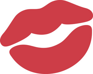 Kiss Mark vector emoji icon. The mark left after a firm kiss is placed with bright lipstick. Used in place of xxx (kisses), or to send a kiss to someone.