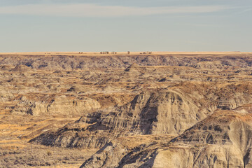 Desolate landscape of Alberta Dinosaur Provincial Park