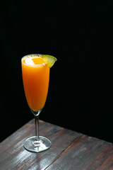 orange juice in glass