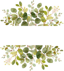 Rustic green Eucalyptus foliage design compositions - 613659830
