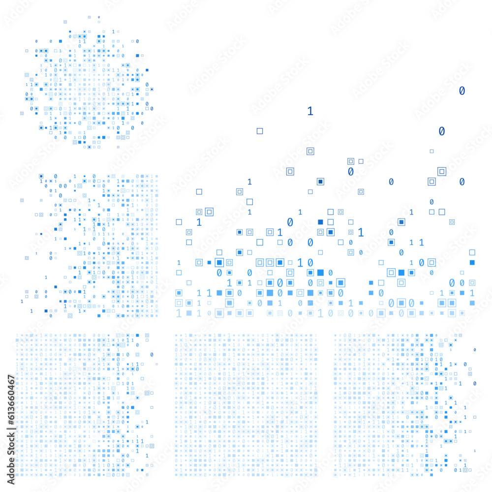 Poster digital background with a blue color theme and gradient geometric patterns. charming vector illustra