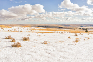 Light snow across the prairie