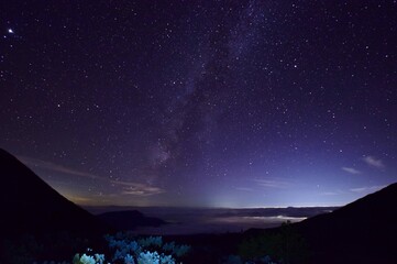 立山アルペンルートから望む満天の空